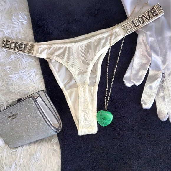 White Satin Panties. White Satin Thong. Women Satin. Santin Soft Thong. - Picture 4 of 6